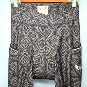 Lift Cyclewear Padded Leggings Womens‎ Size Medium Pockets Gray Black Bike